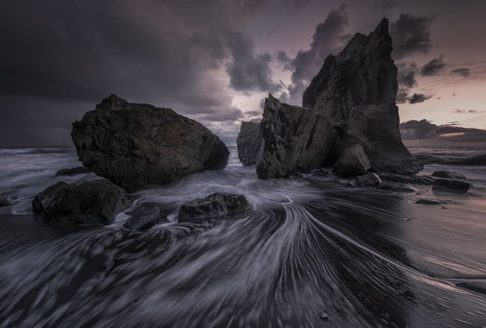Dramatic Sea Stacks by Larry Deng APA — canvas wall art