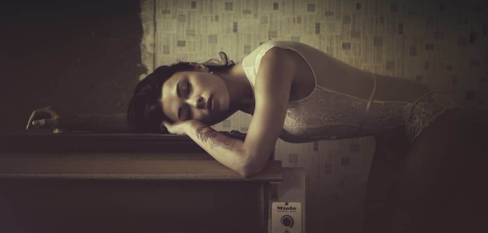 Pensive Woman In Lace by Georgios Bero — canvas wall art