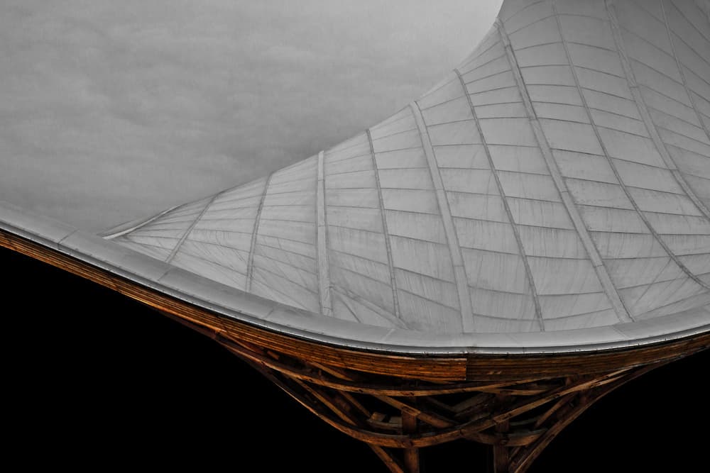 Modern Roof Structure by Gilbert Claes — canvas wall art