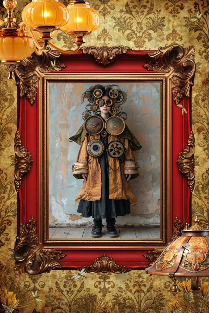 Mysterious Steampunk Child by Sue Skellern — canvas wall art