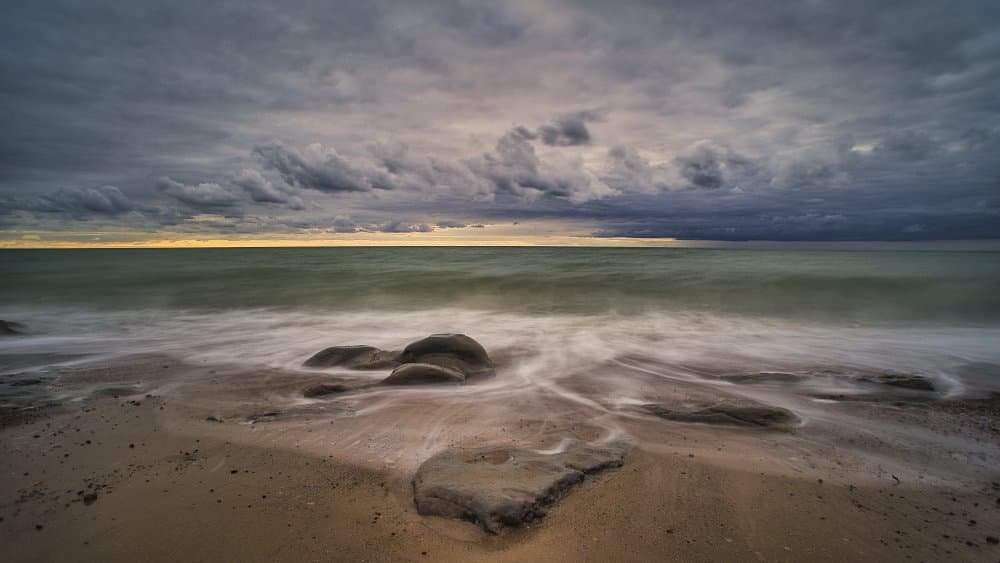 Moody Coastal Waves by Stéphane Pecqueux — canvas wall art