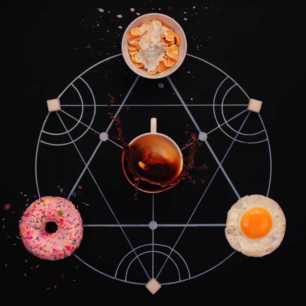 Cosmic Breakfast Arrangement by Dina Belenko — canvas wall art