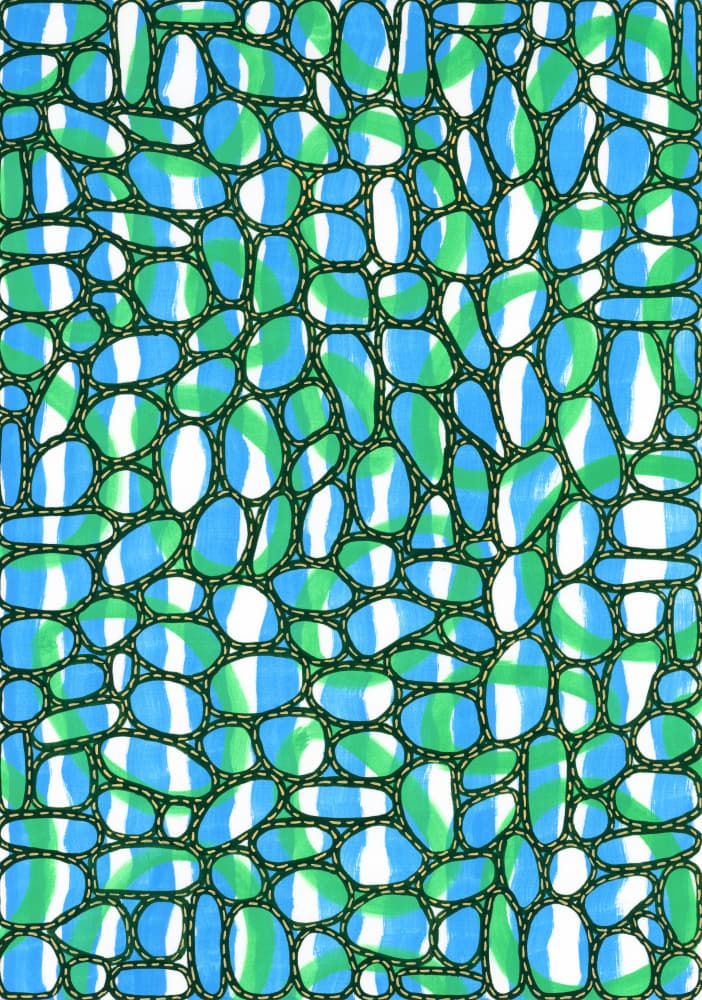 Green Blue Organic Pattern by Naomi Vona — canvas wall art