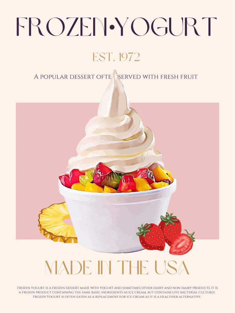 Frozen Yogurt Treat by Nazma Khokhar — canvas wall art