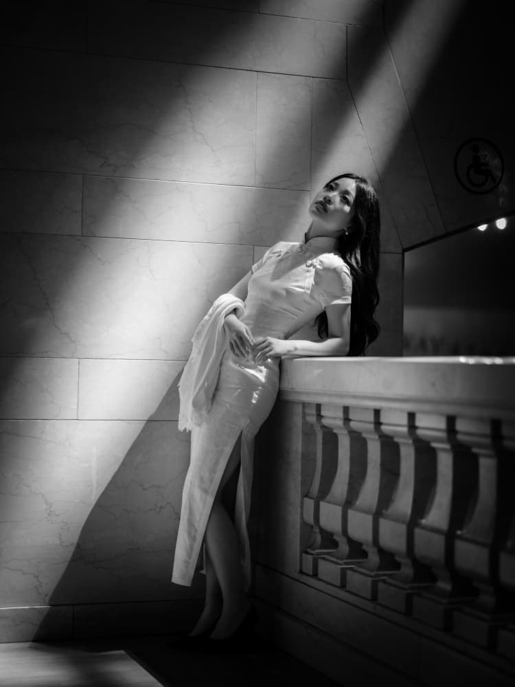 Elegant Cheongsam Woman by Jeff Wang — canvas wall art