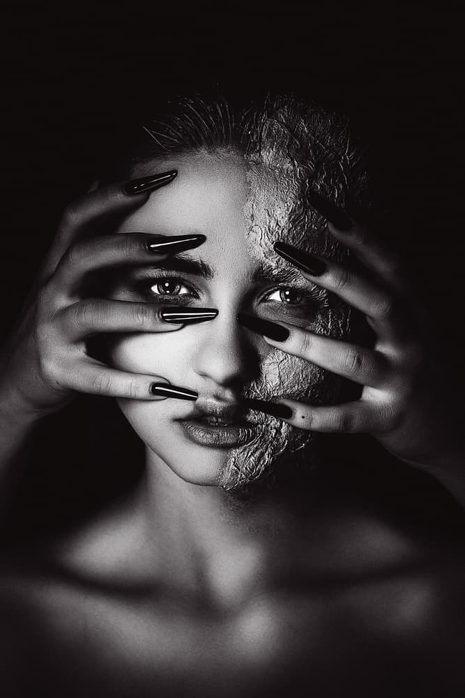Mysterious Dark Portrait by Ruslan Bolgov — canvas wall art