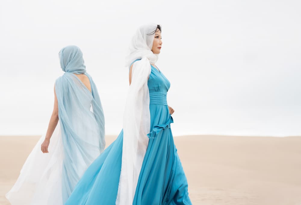 Desert Women Journey by Emma Zhao — canvas wall art
