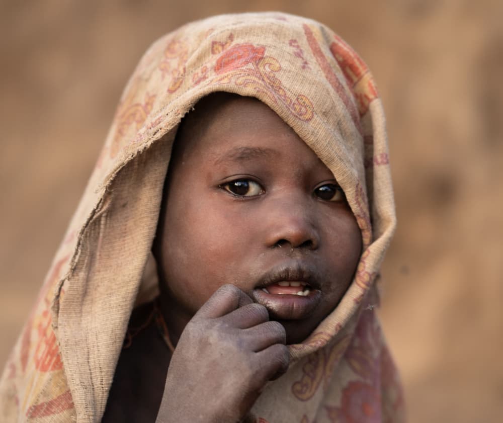 Young Child Portrait by Hamza Qarooni — canvas wall art