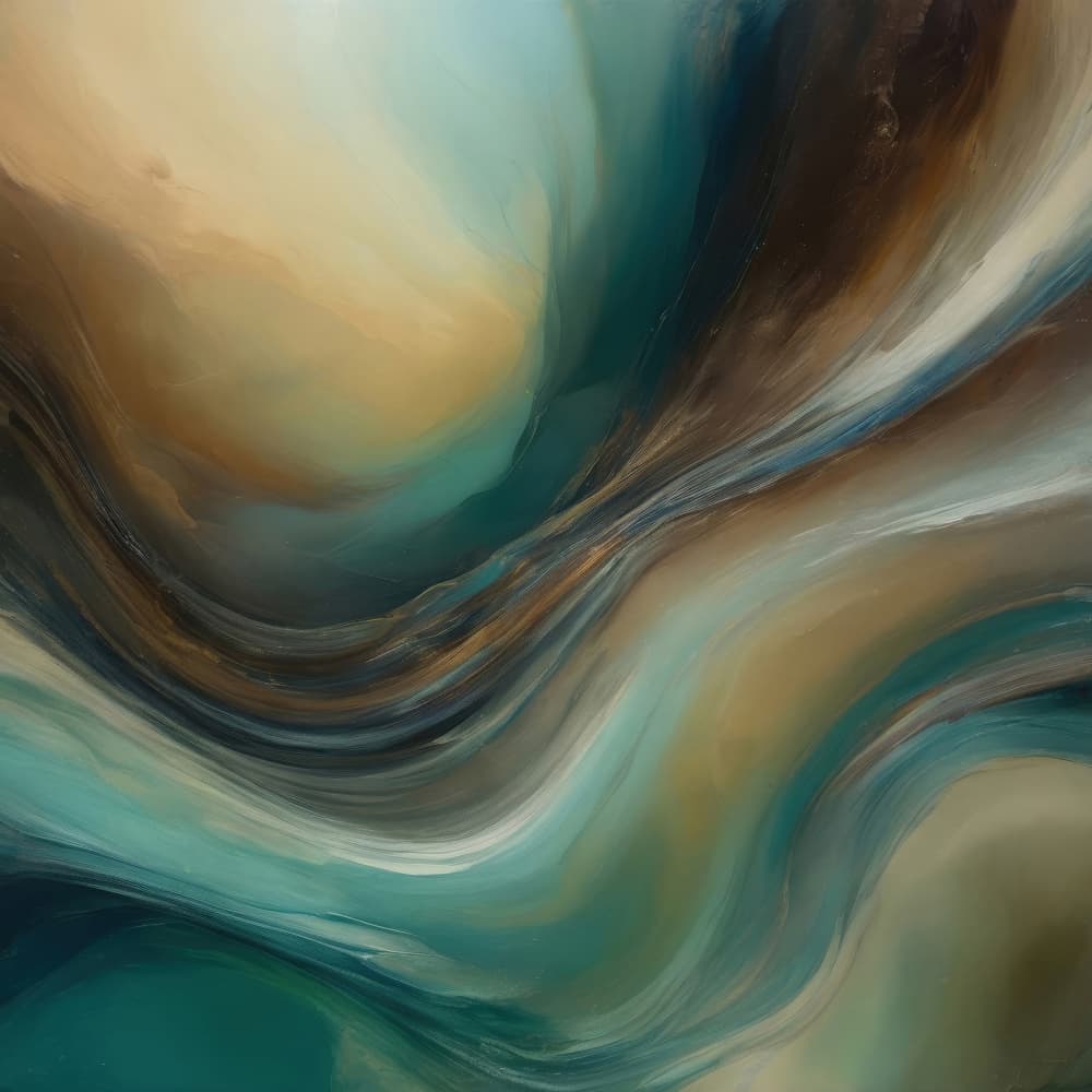 Fluid Teal Gold by Alpenglow Workshop — canvas wall art