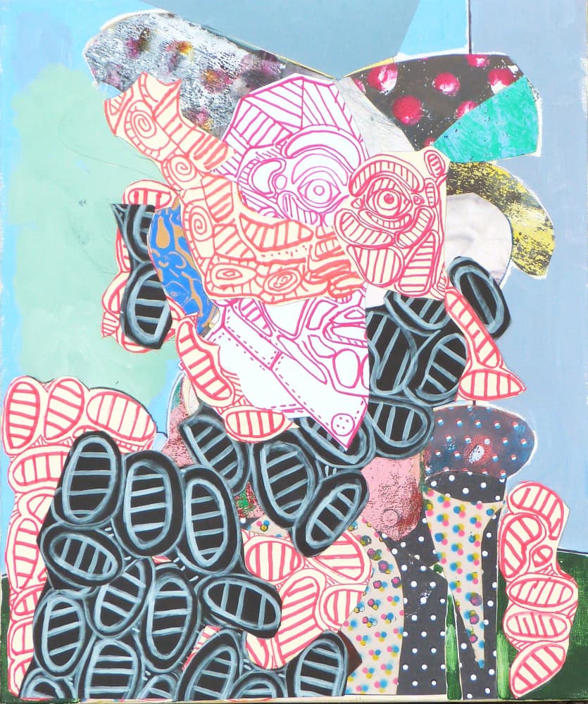 Whimsical Patterned Portrait by Pascal Marlin — canvas wall art