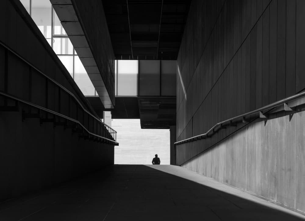 Solitary Figure in Light by HAN dong hee — canvas wall art