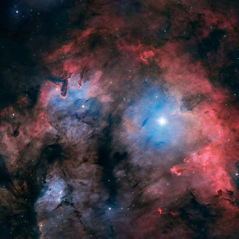 Vibrant Cosmic Nebula by Vikas Chander — canvas wall art