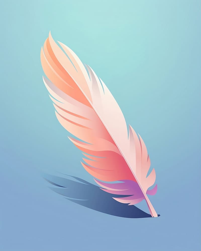 Soft Pastel Feather by Emiliano Deificus — canvas wall art