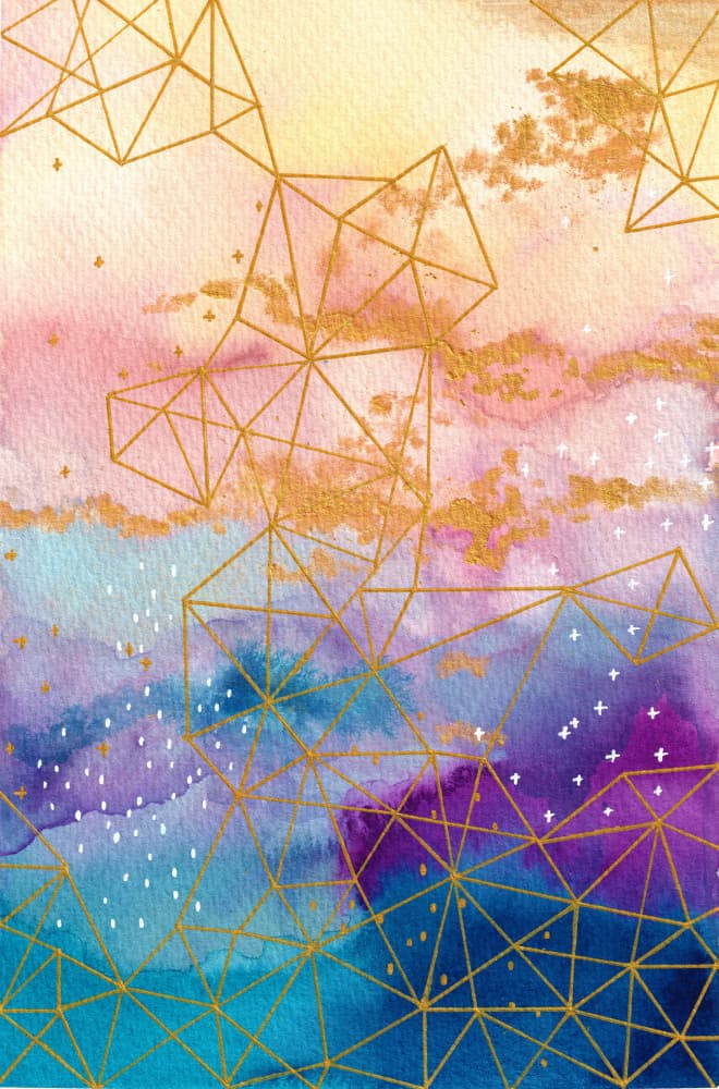 Celestial Gradient Geometry by Camille Contini — canvas wall art