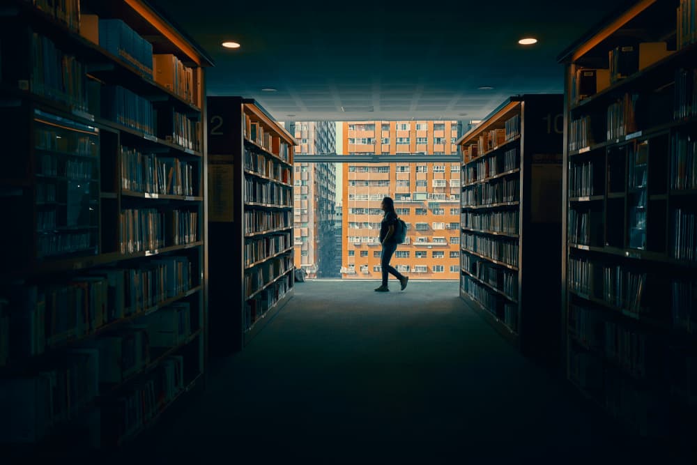 Student Library Cityscape by MingLun Tsai (蔡明倫) — canvas wall art