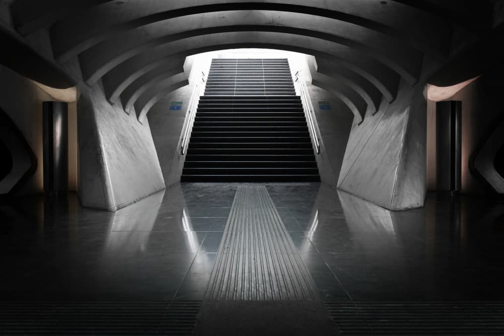 Dramatic Staircase Architecture by Jorge Pimenta — canvas wall art