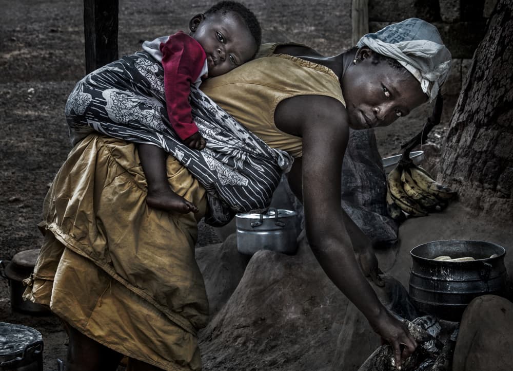 African Mother And Child by Joxe Inazio Kuesta Garmendia — canvas wall art
