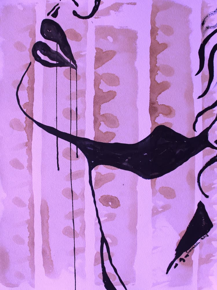 Sensual Abstract Portrait by Santhosh ch — canvas wall art