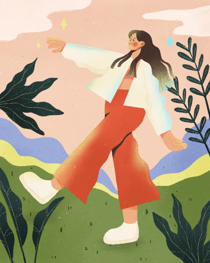 Woman's Peaceful Journey by Zove Ahhh — canvas wall art