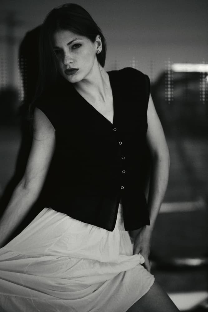 Elegant Woman In Vest by Steffen Lauterbach — canvas wall art