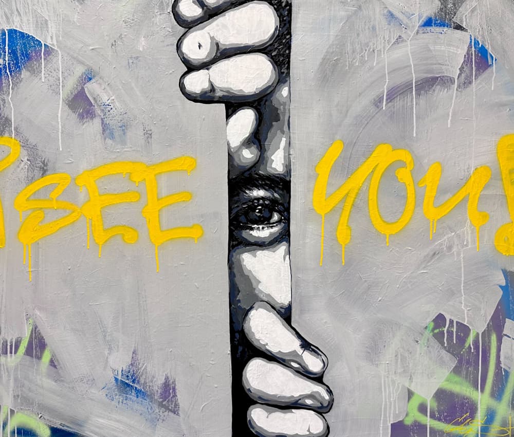 Peeking Eye I See You by Suzan Habib — canvas wall art