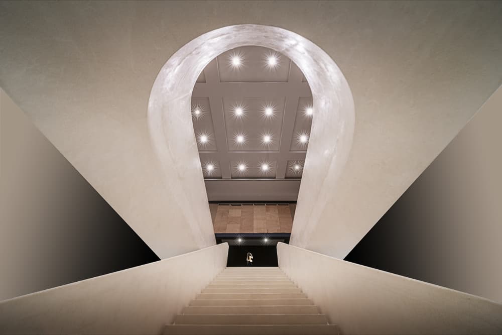 Grand Arched Staircase by fotomarion — canvas wall art
