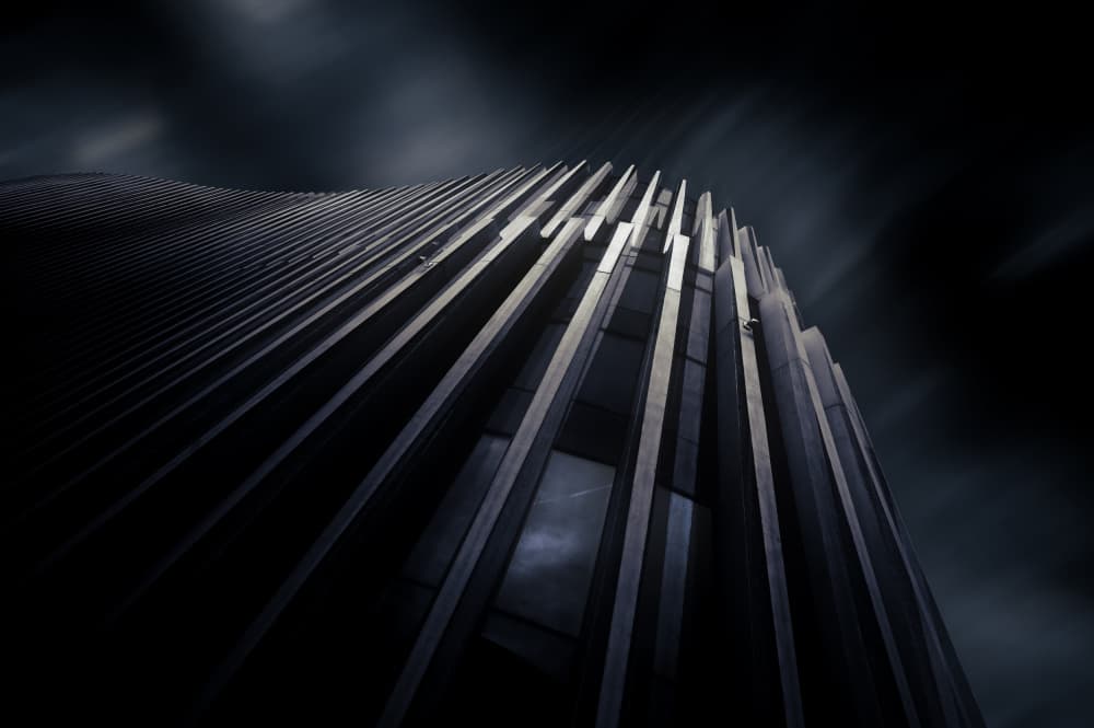 Dark Modern Architecture by Marc Huybrighs — canvas wall art