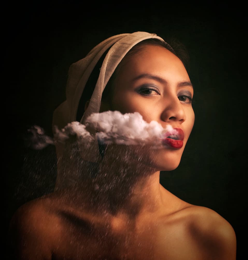 Surreal Cloud Woman by Hari Sulistiawan — canvas wall art