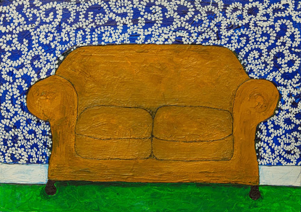 Cozy Living Room Sofa by Dale Hefer — canvas wall art