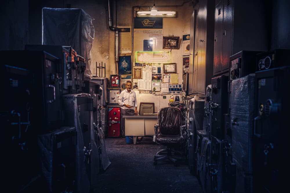 Vintage Safe Shopkeeper by Marco Tagliarino — canvas wall art