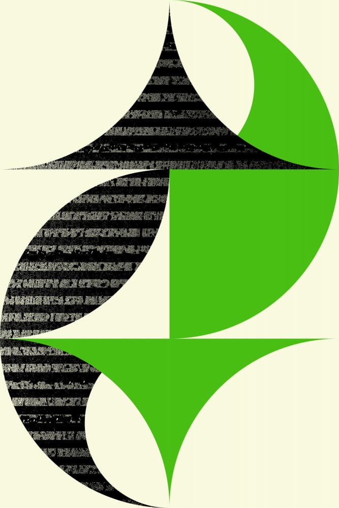 Dynamic Green Abstract Symbol by Petr Strnad — canvas wall art