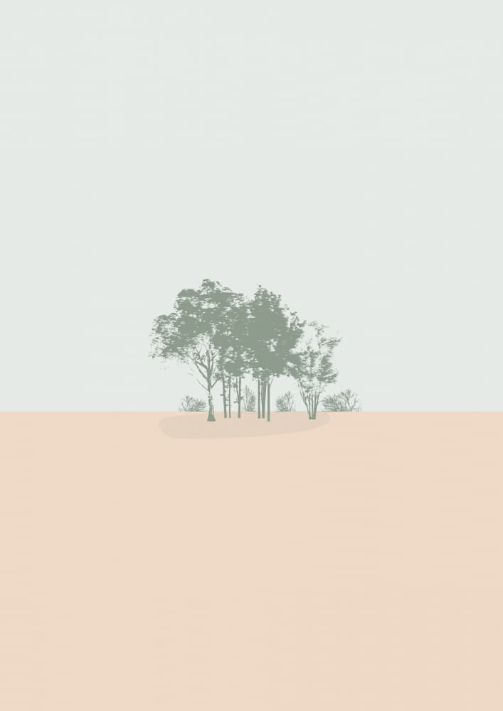 Serene Desert Landscape by Layla Oz — canvas wall art