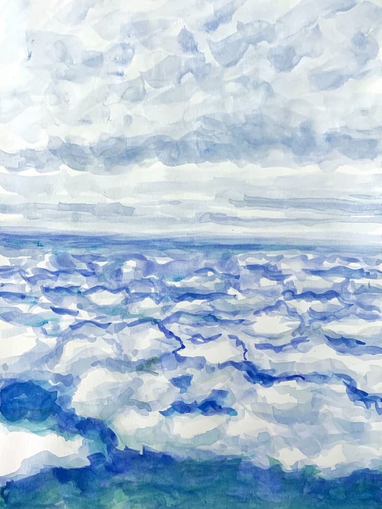 Above the Blue Ocean by Pauline Wegman | Key and Sea Creative — canvas wall art