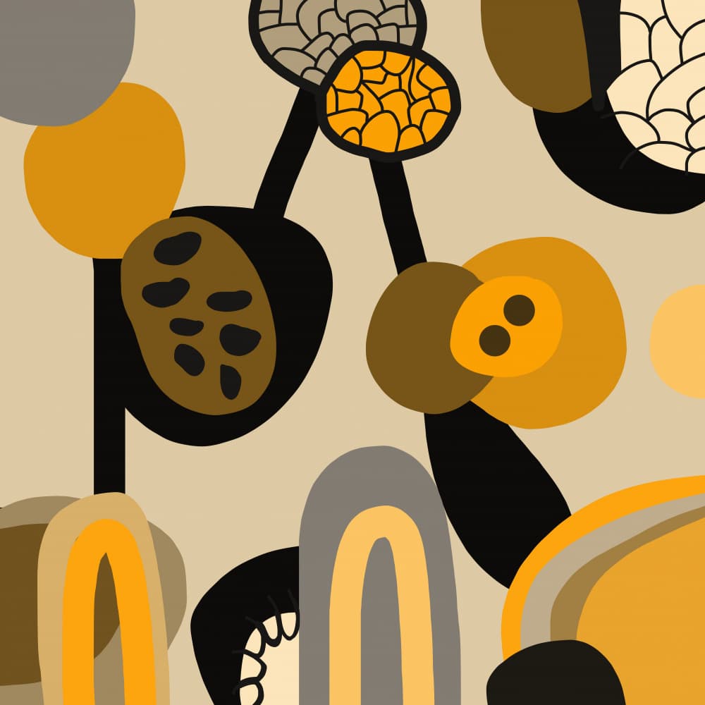 Organic Modern Shapes by Pelin Atilla — canvas wall art