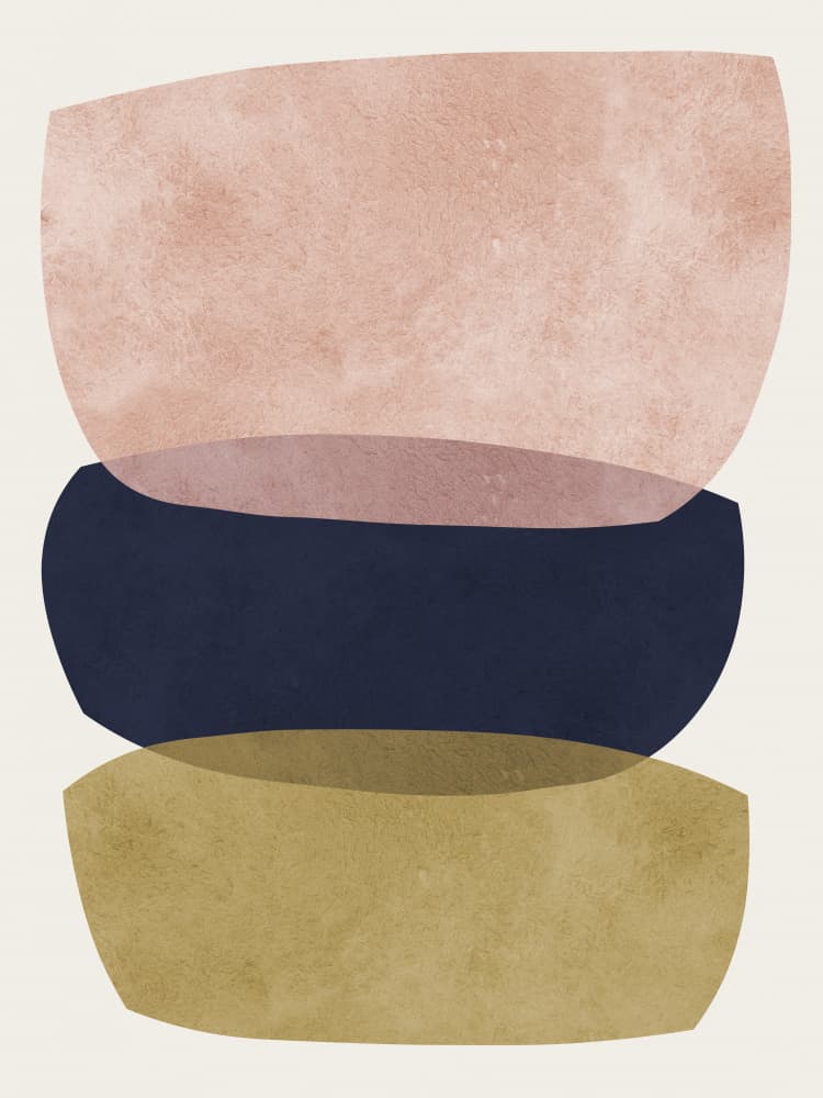 Stacked Organic Shapes by Vitor Costa — canvas wall art