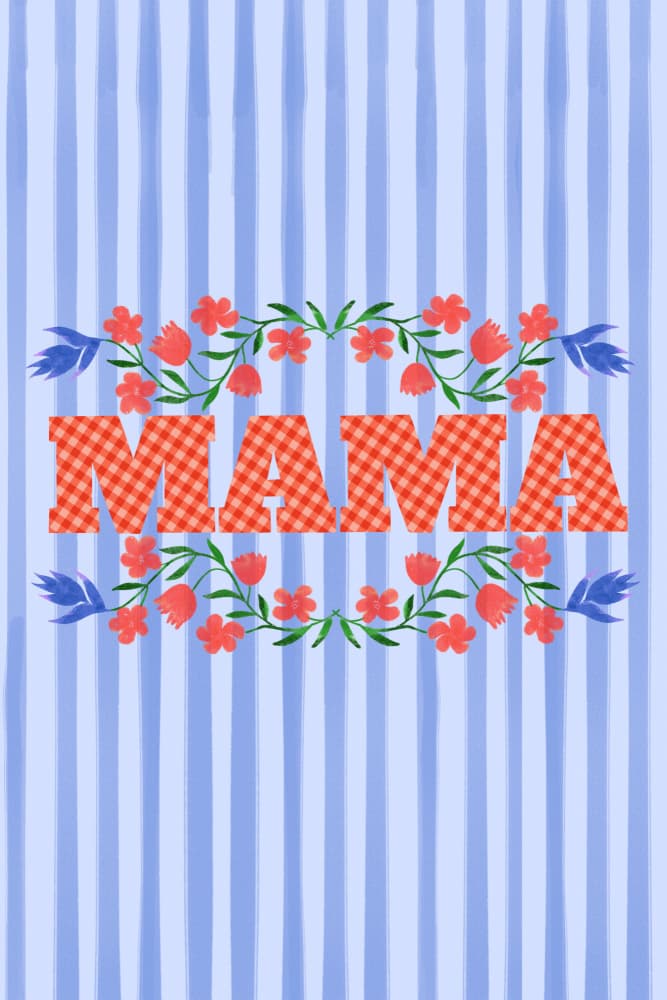 Mama's Floral Wreath by Aliya Putrus — canvas wall art