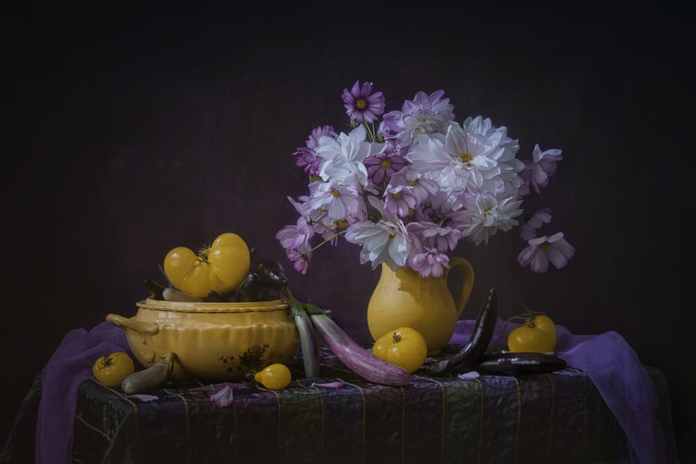 Classic Harvest Still Life by Lydia Jacobs — canvas wall art