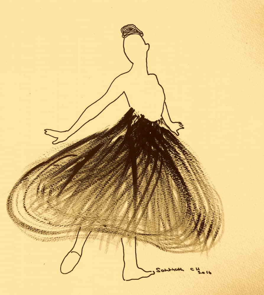 Graceful Ballerina Spin by Santhosh ch — canvas wall art