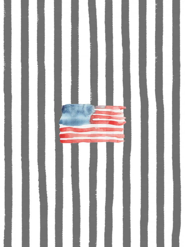 Watercolor American Flag by Jolly and Dash — canvas wall art