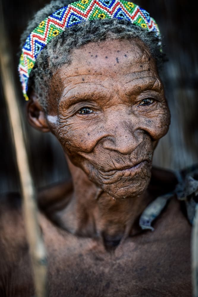 African Elder Beaded Portrait by Trevor Cole — canvas wall art