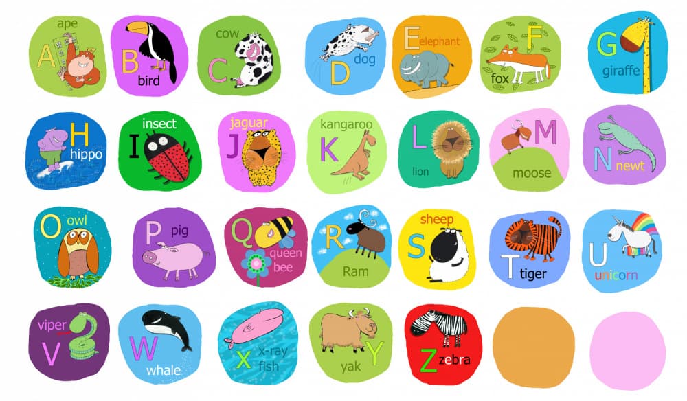 Whimsical Animal ABCs by Carla Daly — canvas wall art