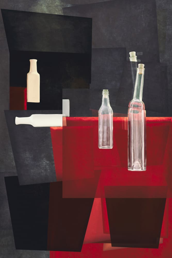 Abstract Bottle Composition by Brig Barkow — canvas wall art