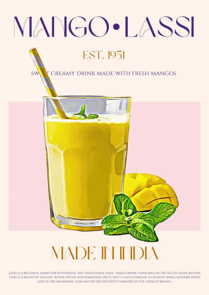 Sweet Mango Lassi by Nazma Khokhar — canvas wall art