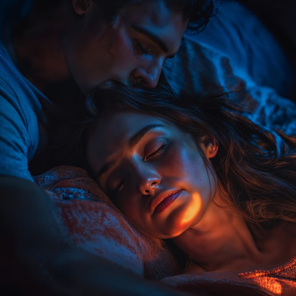 Tender Night Kiss by DDiArte — canvas wall art
