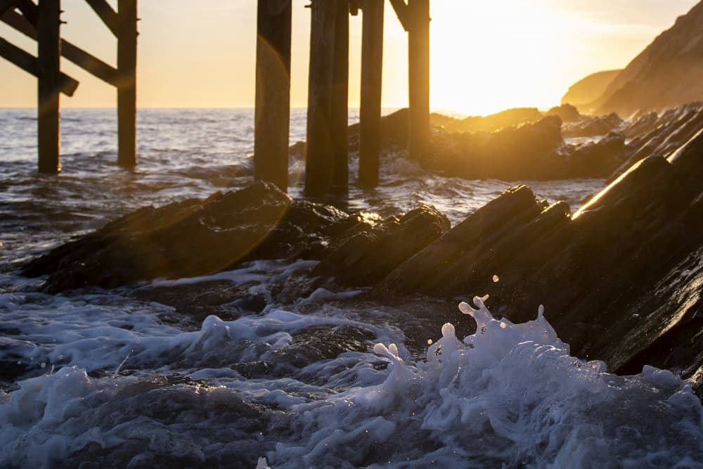 Coastal Sunset Waves by Tim Mossholder — canvas wall art