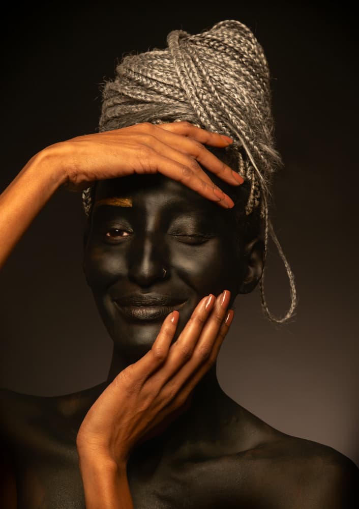Winking Black Beauty by Svetlana Kirzh — canvas wall art