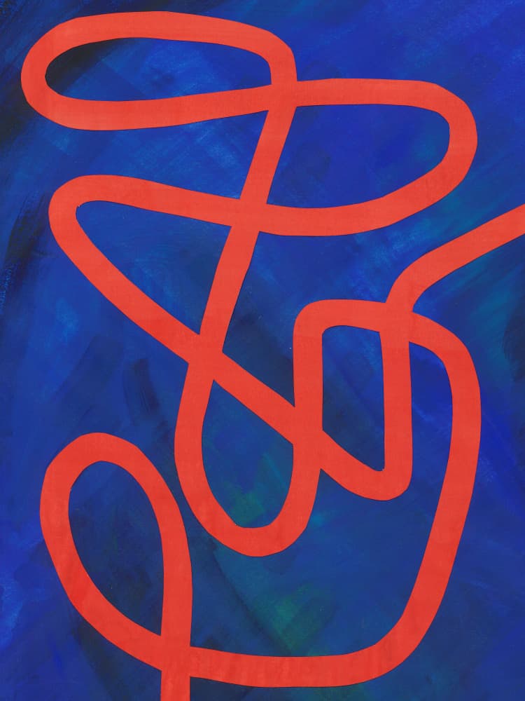 Tangled Red Lines by Isabelle Brent — canvas wall art