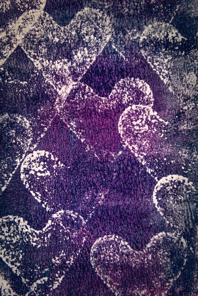 Textured Purple Hearts by Tim Mossholder — canvas wall art
