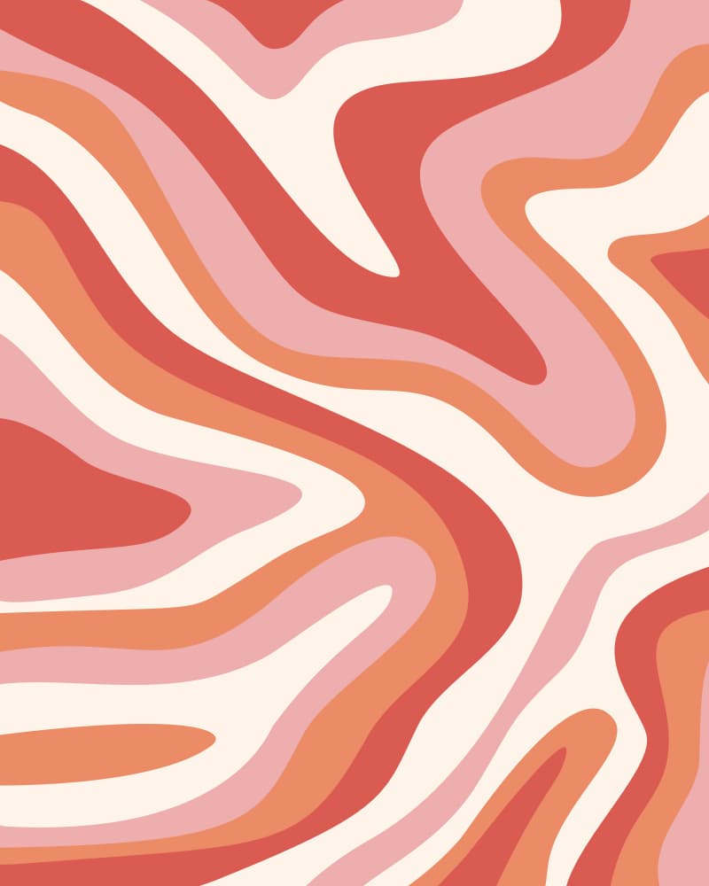 Vibrant Retro Swirls by Artprink — canvas wall art