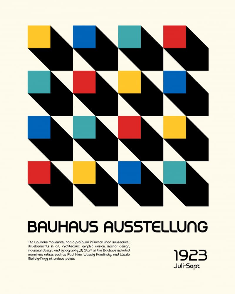 1923 Bauhaus Exhibition by Retrodrome — canvas wall art